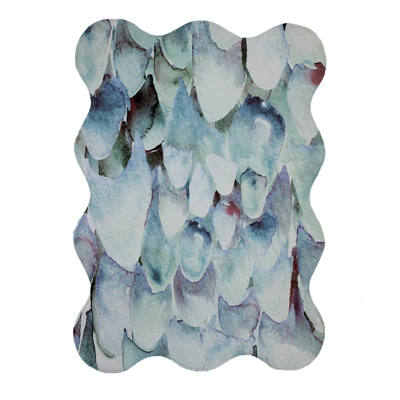 پادری مدل دالبر طرح آبرنگی کد 9286 سایز 80x110 سانتی متر 