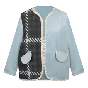 پالتو زنانه مدل فوتر نواردوزی کد AK1413