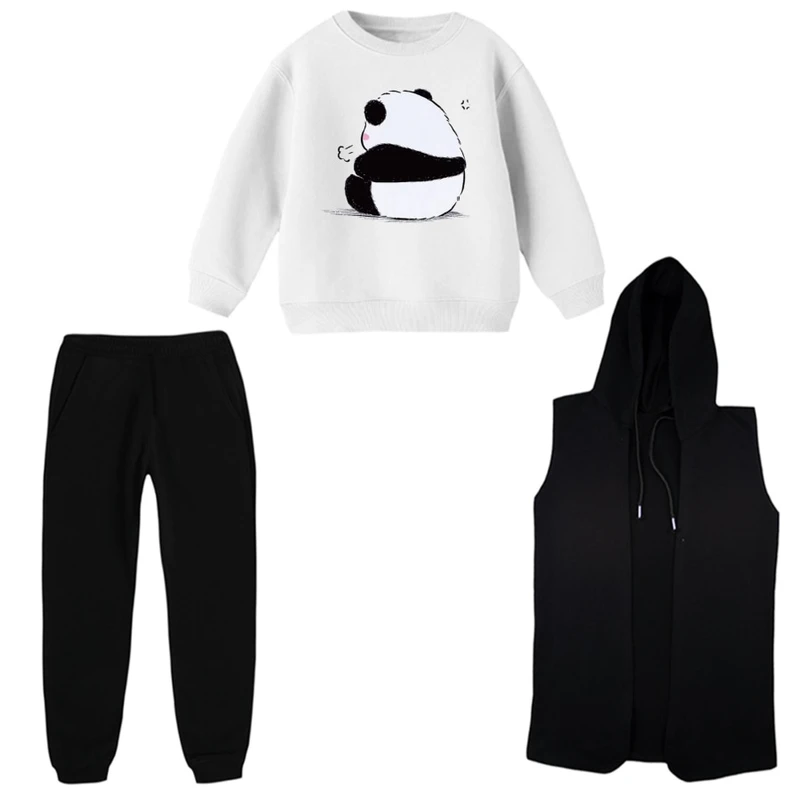 ست 3 تکه لباس راحتی بچگانه مدل پاندا کد 2