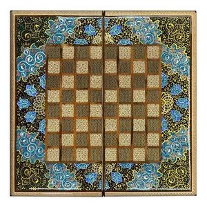 صفحه شطرنج خاتم کاری چوبی طرح تذهیب