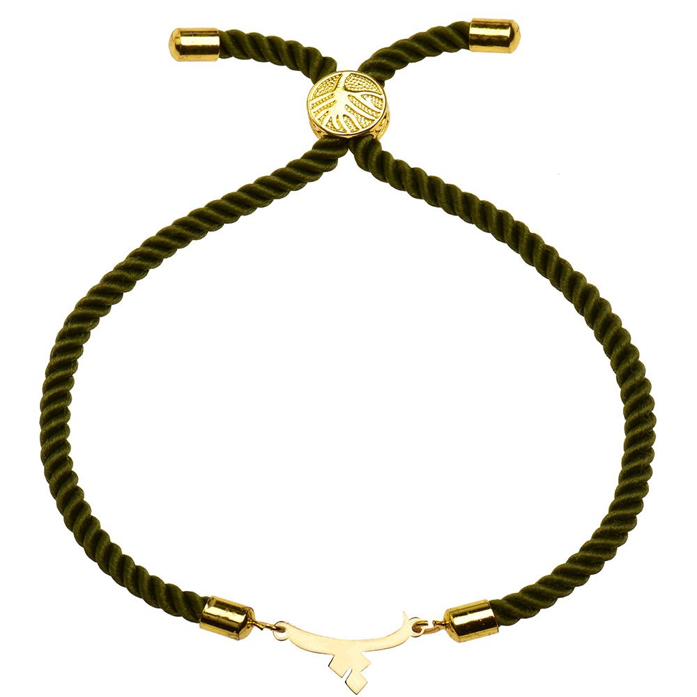 دستبند طلا 18 عیار دخترانه کرابو طرح پ مدل Krd1393