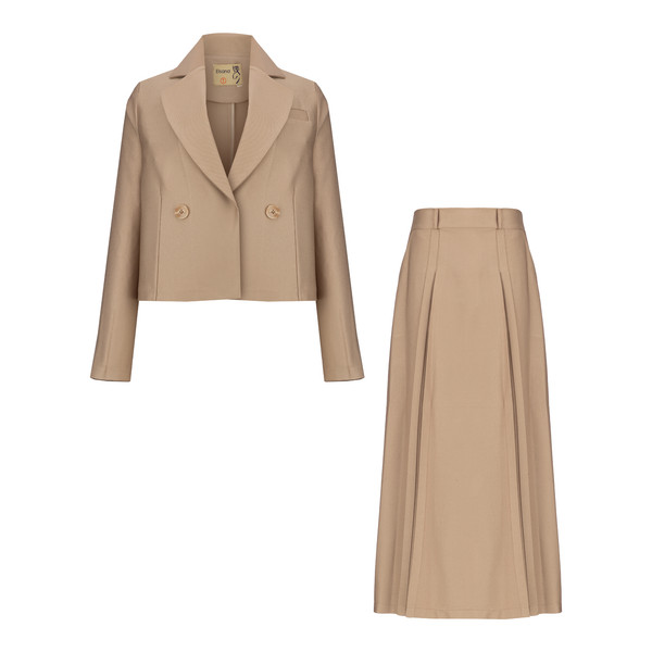 ست کت و دامن زنانه السانا مدل بلورین کد 213107