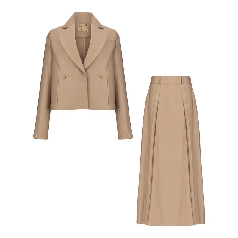 ست کت و دامن زنانه السانا مدل بلورین کد 213107