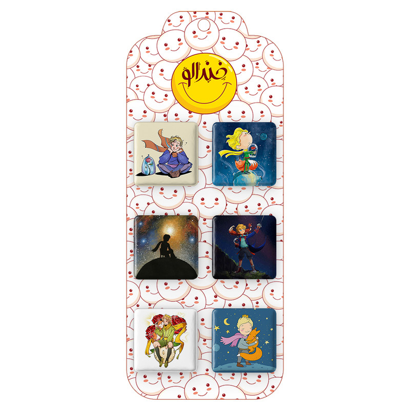 مگنت خندالو طرح شازده کوچولو کد 1649A مجموعه 6 عددی