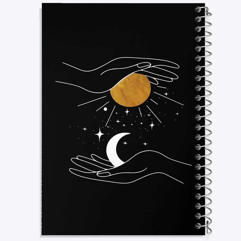 دفتر مشق 50 برگ خندالو طرح خورشید و ماه کد N5066