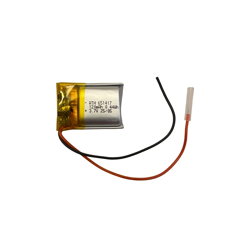 باتری لیتیومی مدل 651417 ظرفیت 120 میلی آمپر ساعت