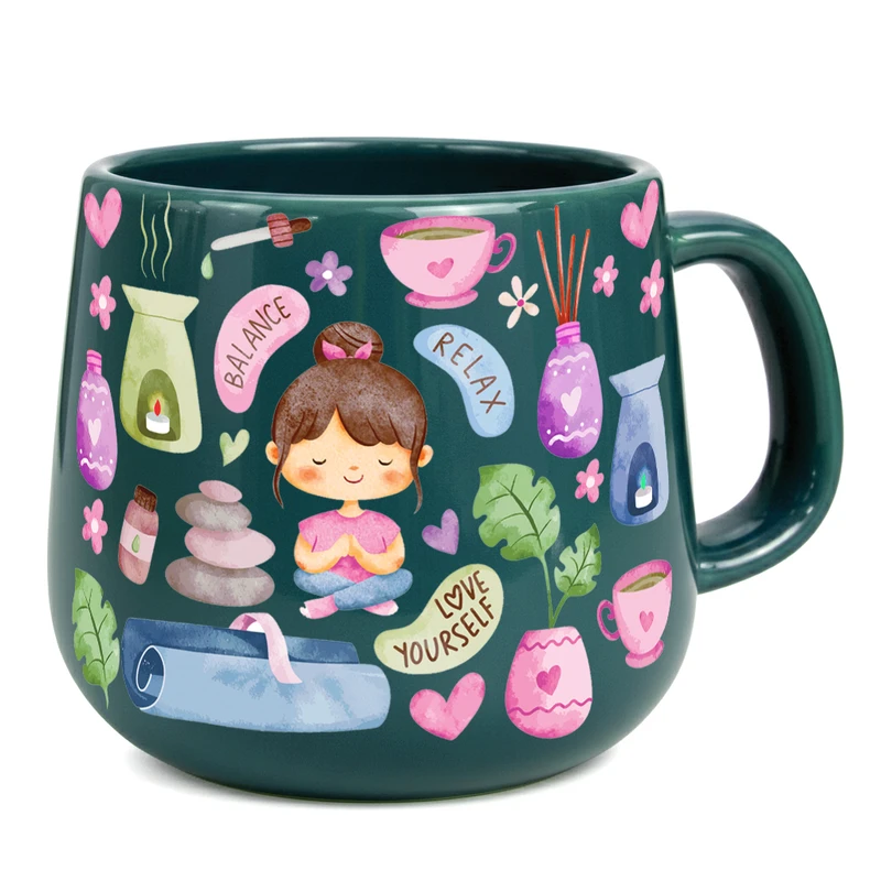 ماگ لاژید طرح دخترک مدل استیکر