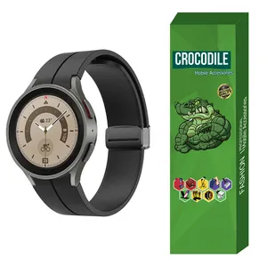 بند کروکودیل مدل Magnetic Buckle مناسب برای ساعت هوشمند سامسونگ  GALAXY Watch 4 classic