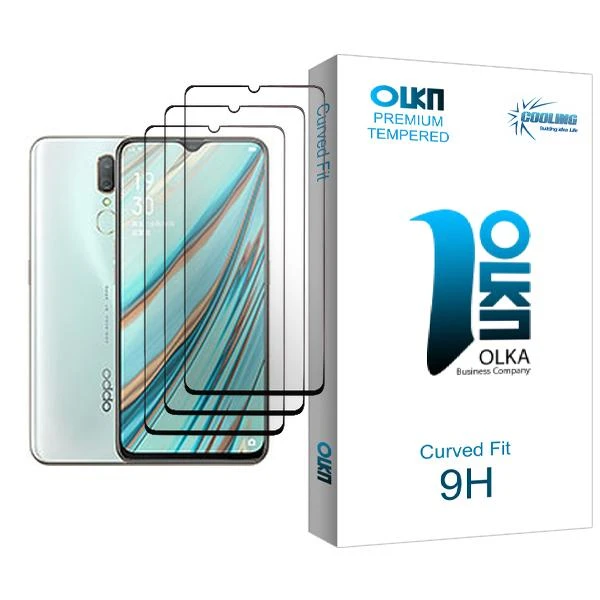محافظ صفحه نمایش کولینگ مدل Olka Glass MIX003 مناسب برای گوشی موبایل اوپو A9 بسته سه عددی