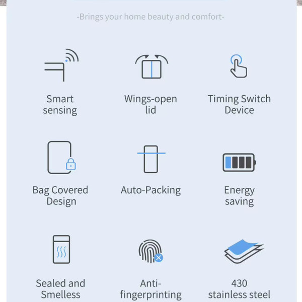 سطل زباله هوشمند مدل yw-9809-5535