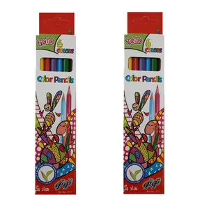 مداد رنگی 6 رنگ توتو مدل 6color2 کد 007 بسته 2 عددی