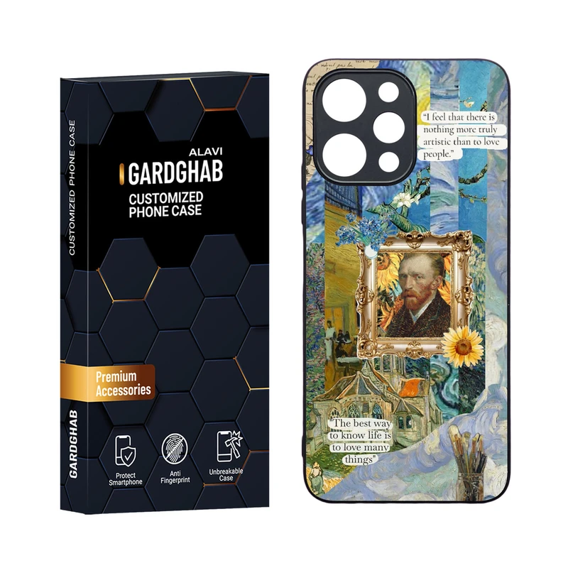 کاور گارد قاب مدل دورژله ای هنری مناسب برای گوشی موبایل شیائومی Redmi 12 4G / 5G