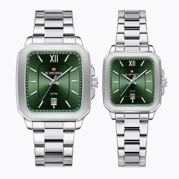 ست ساعت مچی عقربه‌ای کوارتز زنانه و مردانه نیوی فورس مدل NF9239SGNS