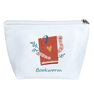 کیف لوازم آرایش دخترانه خندالو مدل کرم کتاب کد 1780