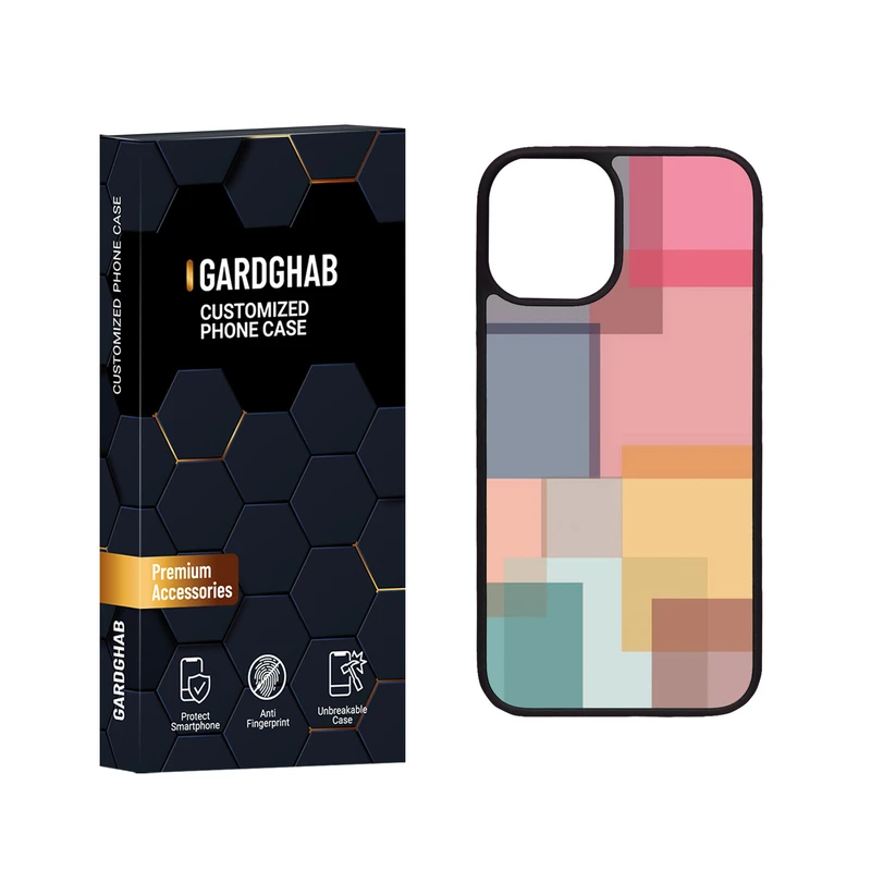 کاور گارد قاب مدل دور ژله ای پشت گلس ساده مناسب برای گوشی موبایل اپل iPhone 12 Mini