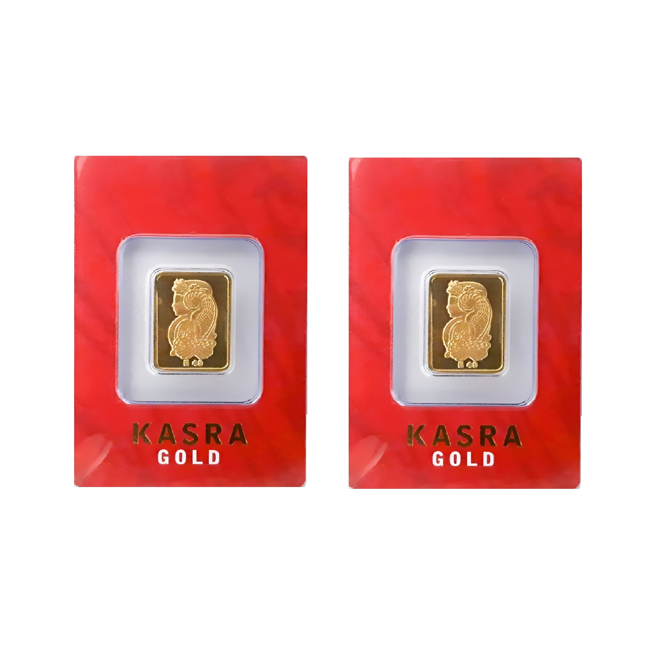 شمش طلا 995 عیار کسری مدل 24k-1g  بسته دو عددی