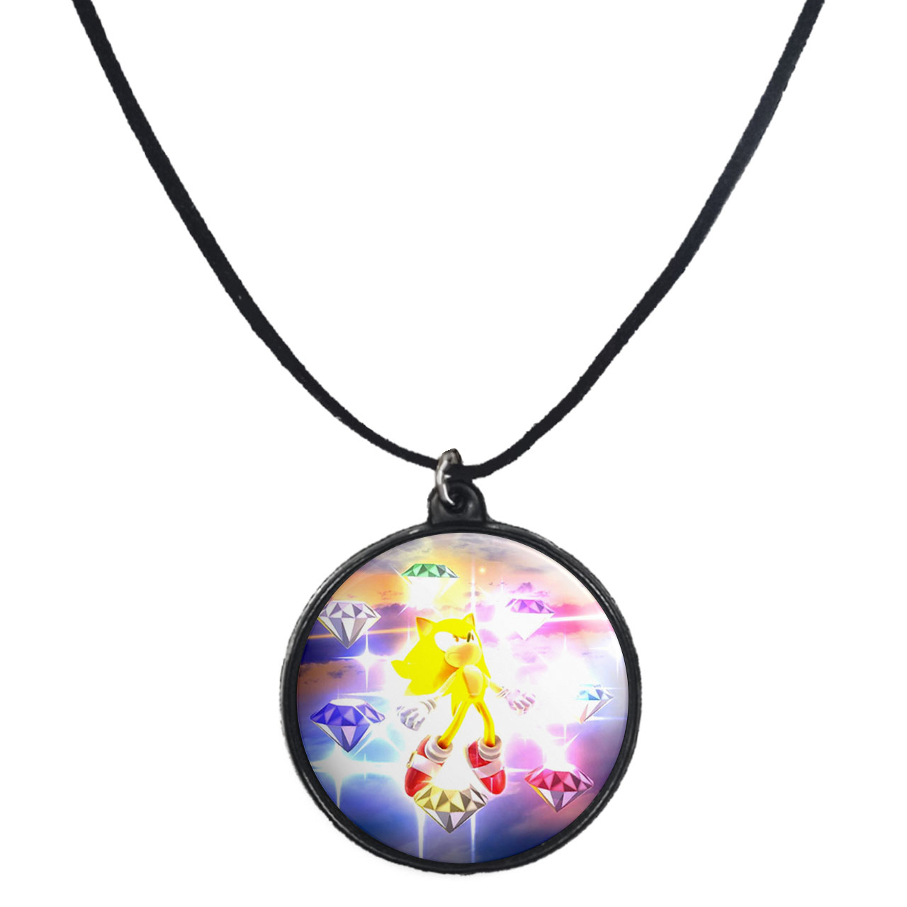 گردنبند پرمانه طرح سونیک کد pmb.14895 مدل دو طرفه