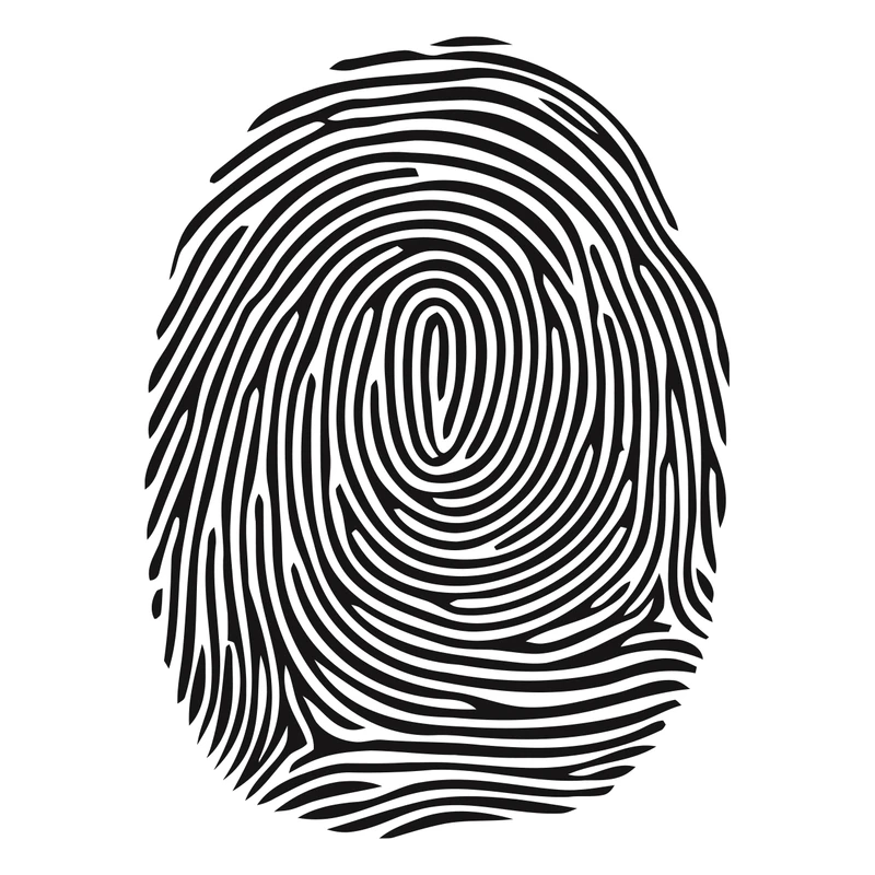 استیکر خودرو پویا مارکت طرح اثر انگشت کد 2827