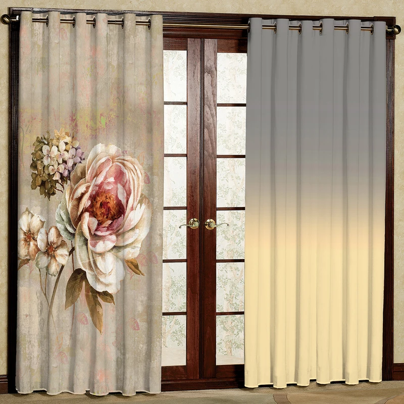 پرده مدل گلدار مخمل پانچی کد 1894a سایز 200x140 سانتی متر