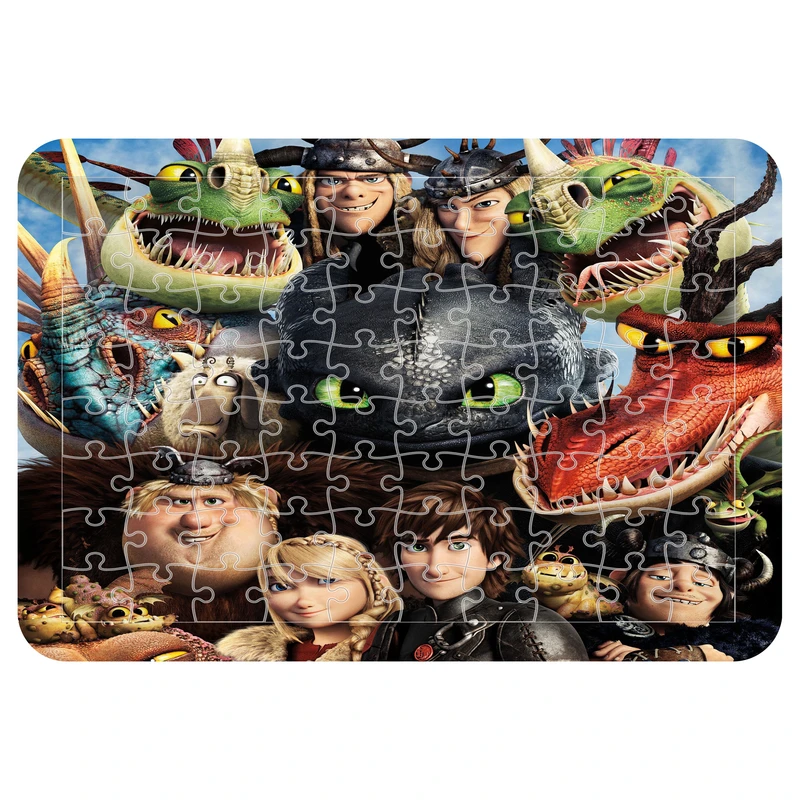 پازل 54 تکه اطلس آبی طرح کارتون مربی اژدها مدل P1573