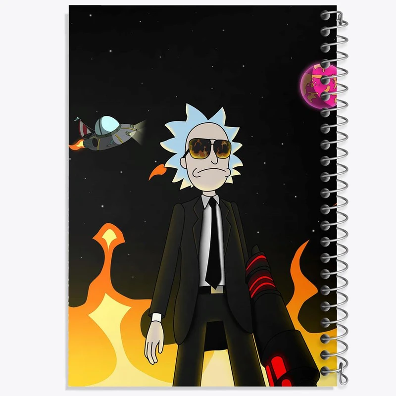 دفتر مشق 100 برگ خندالو طرح انیمیشن ریک و مورتی Rick and Mort کد 26588