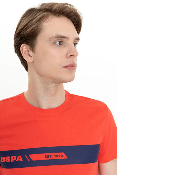 تی شرت آستین کوتاه مردانه یو اس پولو مدل یقه گرد