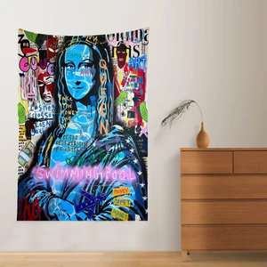 پوستر پارچه ای فیانی طرح بلک لایت MONA LISA کد F64