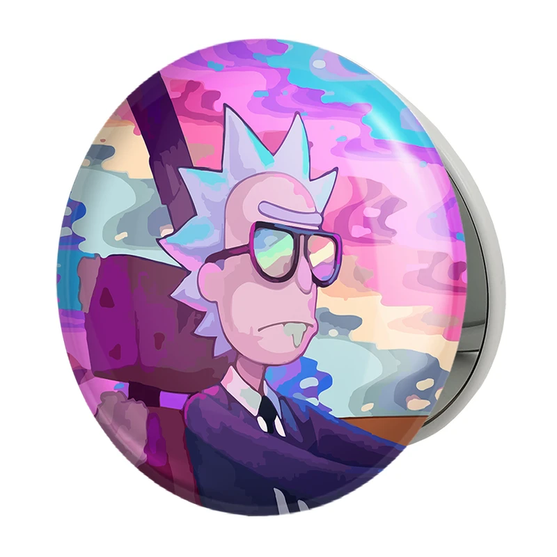 آینه جیبی خندالو طرح انیمیشن ریک و مورتی Rick and Mort مدل تاشو کد 26389 