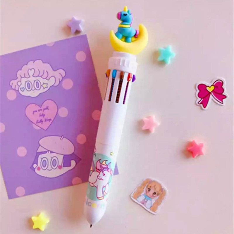 خودکار مدل يونيکورن و ماه 10 رنگ 435