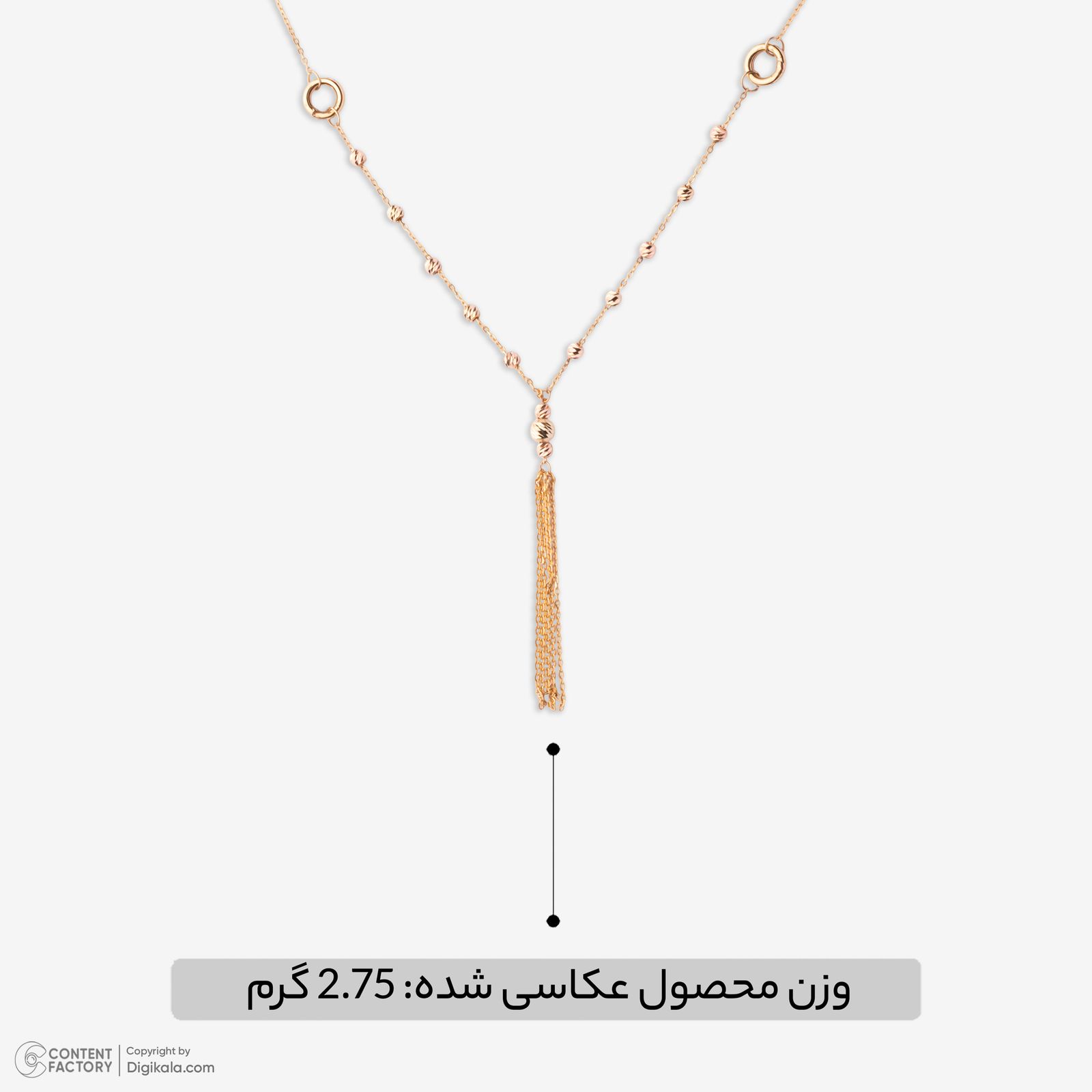 گردنبند طلا 18 عیار زنانه با زنجیر البرنادو گلدم مدل 2PE145001 -  - 8