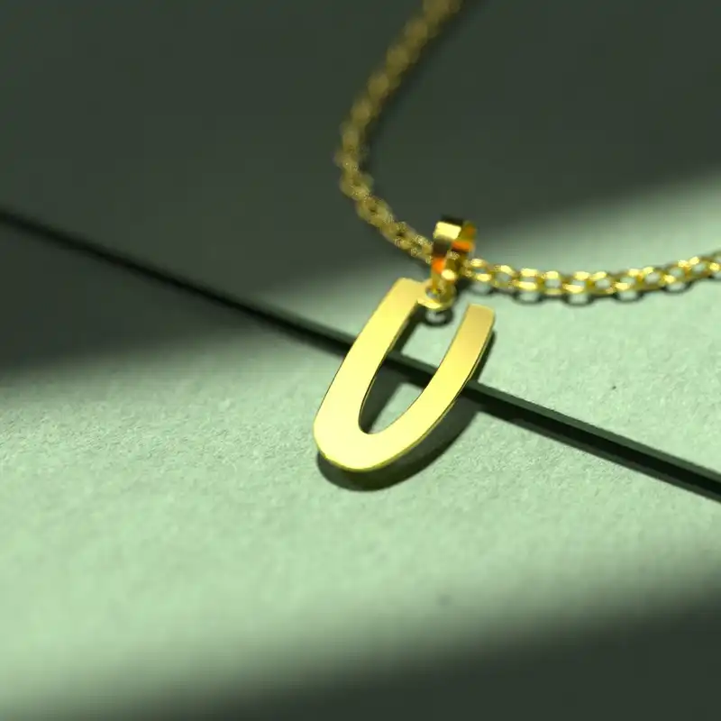 گردنبند طلا 18 عیار زنانه مدوپد مدل حرف U کد H3-1-1153