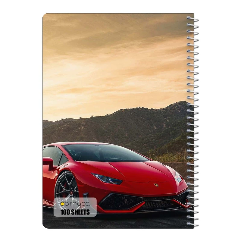 دفتر مشق 100 برگ سیمی کارنیکا طرح لامبورگینی هوراکان Lamborghini Huracan کد 46279