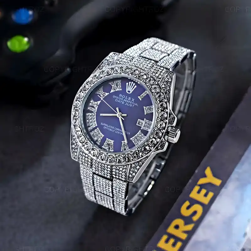 ساعت مچی عقربه ای مدل فول نگین استون کد Av-Ro-5