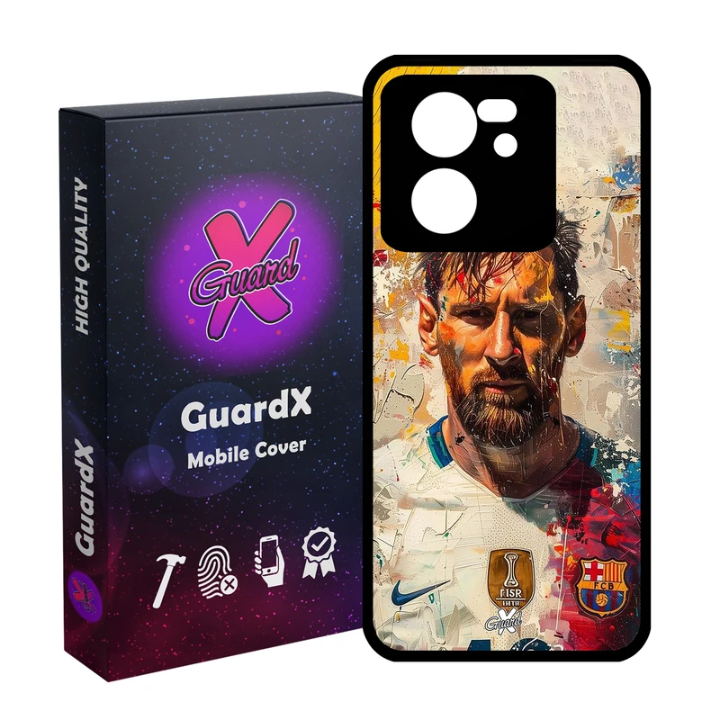 کاور گارد ایکس طرح لیونل مسی مدل Glass10703 مناسب برای گوشی موبایل شیائومی 13T/13T Pro/Redmi K60 Ultra