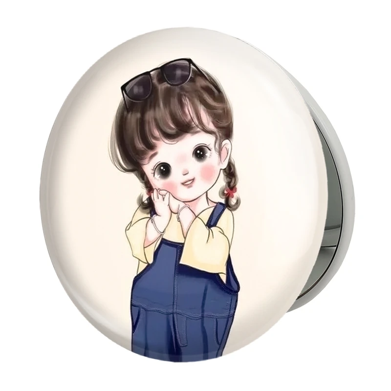 آینه جیبی خندالو طرح دخترانه فانتزی مدل تاشو کد 25714 