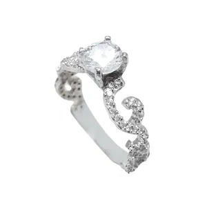 انگشتر نقره زنانه کد 72