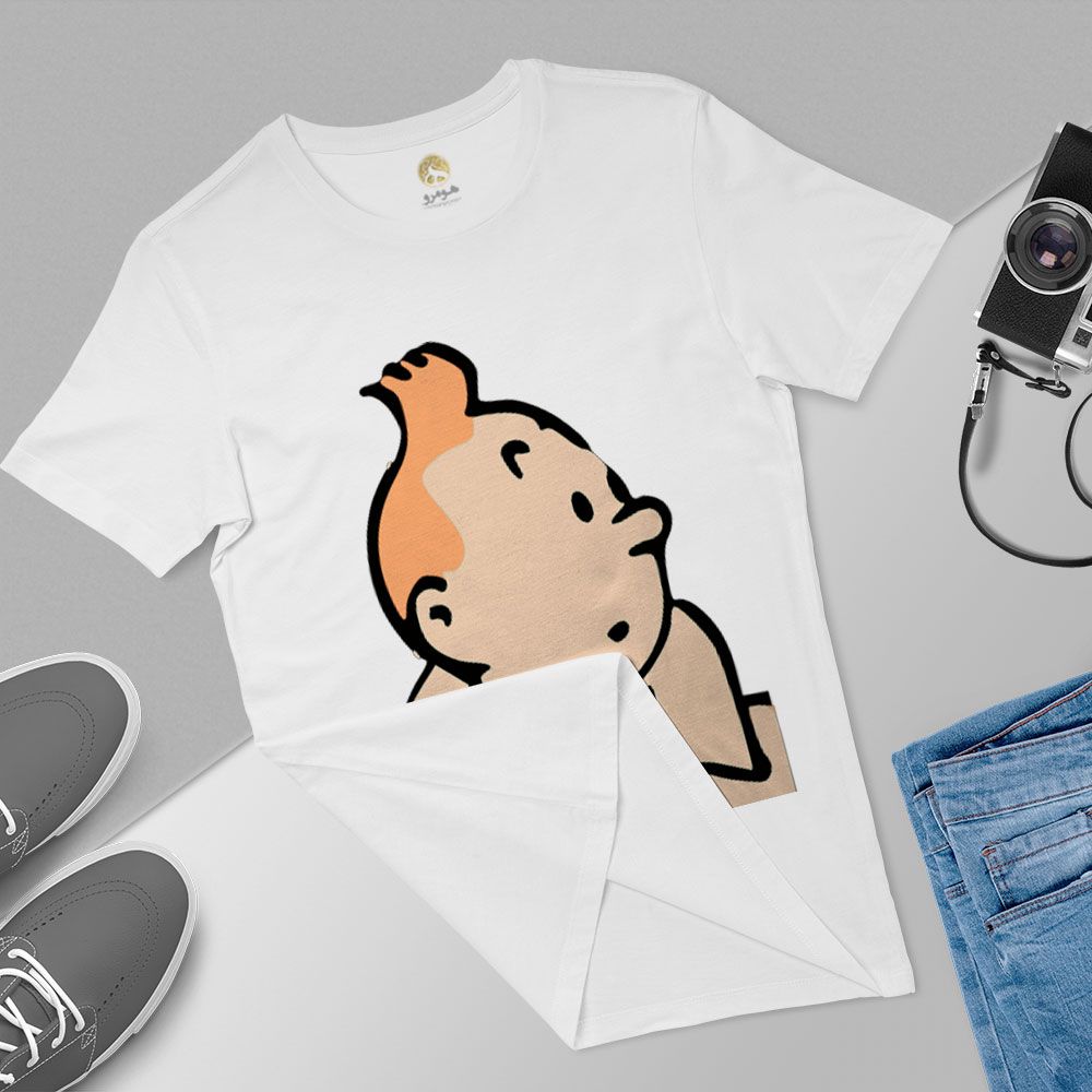 تی شرت آستین کوتاه زنانه هومرو مدل  TW326 طرح Tintin  -  - 6