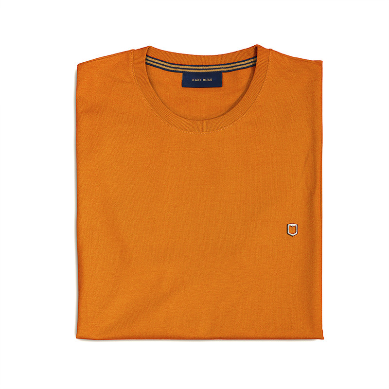 تیشرت آستین کوتاه مردانه کانی راش مدل 0350 رنگ آجری