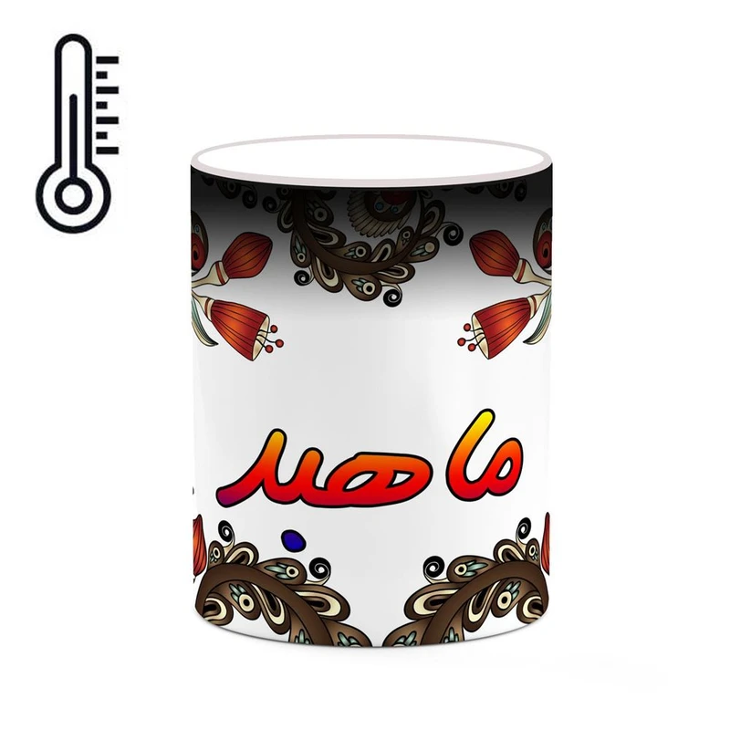 ماگ حرارتی کاکتی مدل اسم ماهبد طرح سنتی گل و بته کد mgh47034