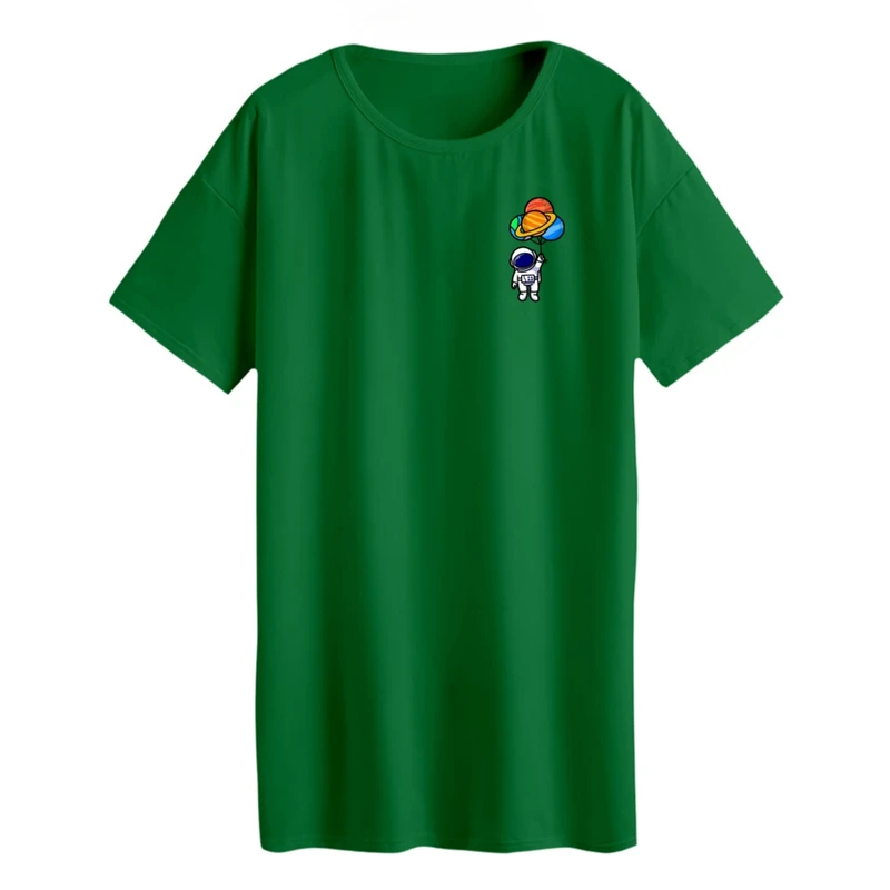 تی شرت لانگ زنانه مدل فضانورد کد ۱۷