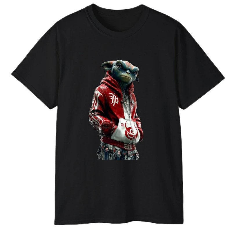 تی‌شرت آستین کوتاه مردانه پاد آفرین مدل آدم فضایی 444