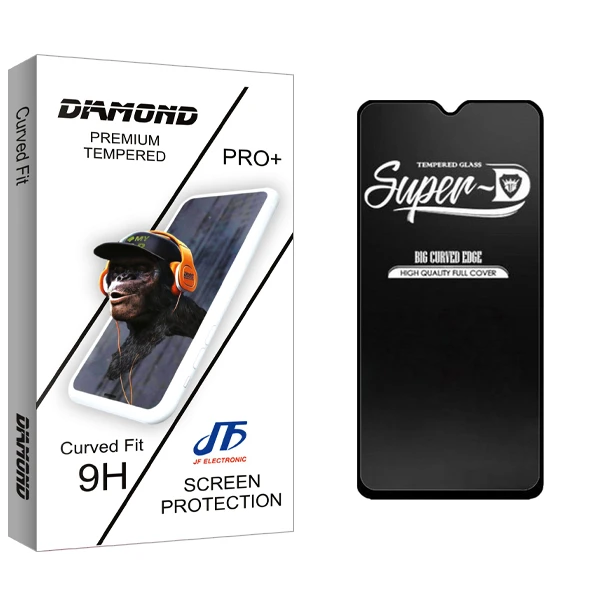 محافظ صفحه نمایش شیشه ای جی اف مدل Diamond Glass Super-D مناسب برای گوشی موبایل سامسونگ GALAXY A20