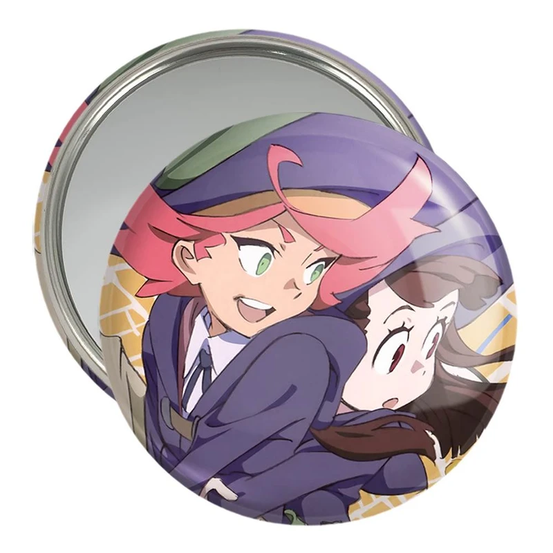 آینه جیبی خندالو مدل اکو و اماندا انیمه Little Witch Academia  کد 22907
