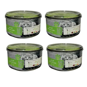 کنسرو گربه یو اس پت مدل مرغ کدو و سالامون وزن 200 گرم بسته 4 عددی