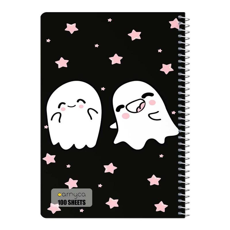 دفتر مشق 100 برگ سیمی کارنیکا طرح روح کیوت Cute Ghost کد 30985