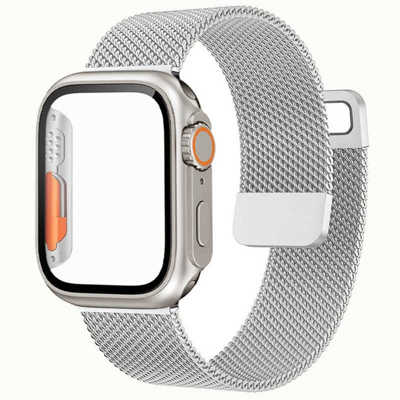 بند اسپریگ مدل Ultra Transform Milan مناسب برای اپل واچ Series 8 Aluminum 45mm / Series 7 Aluminum 45mm به همراه کاور