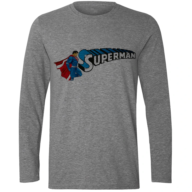 تی شرت آستین بلند مردانه مدل سوپرمن F329