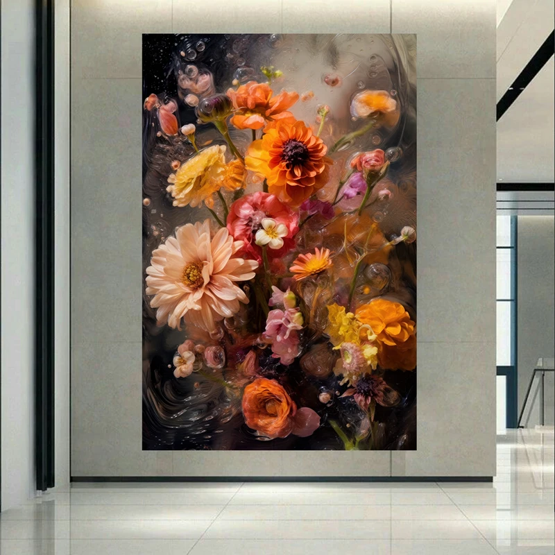پوستر پارچه ای طرح گل ها مدل زیبا کد PD1126
