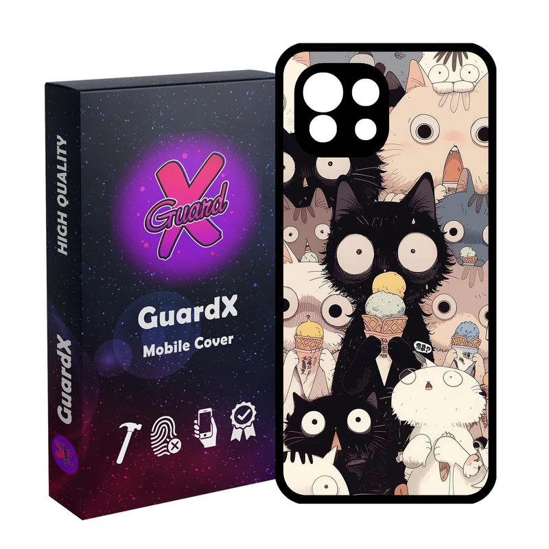 کاور گارد ایکس طرح گربه مدل Glass10802 مناسب برای گوشی موبایل شیائومی  Mi 11 Lite