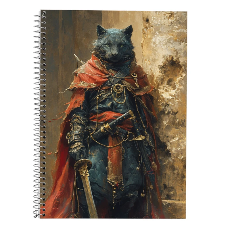 دفتر زبان 50 برگ مدوپد مدل دو خط طرح حیوانات جنگجو کد DF14908